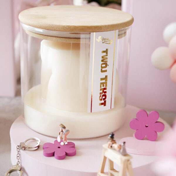 PERSONALIZOWANA DUPCIA - świeca sojowa