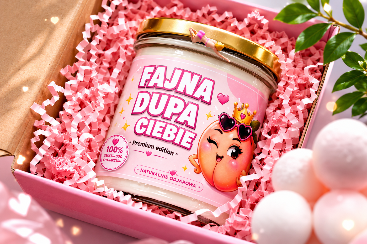 FAJNA DUPA Z CIEBIE - świeca sojowa 370 ml - obrazek 2