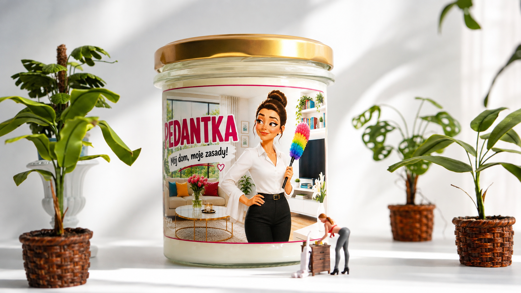 Oryginalne świece prezentowe dla kobiet z zabawnymi etykietami.