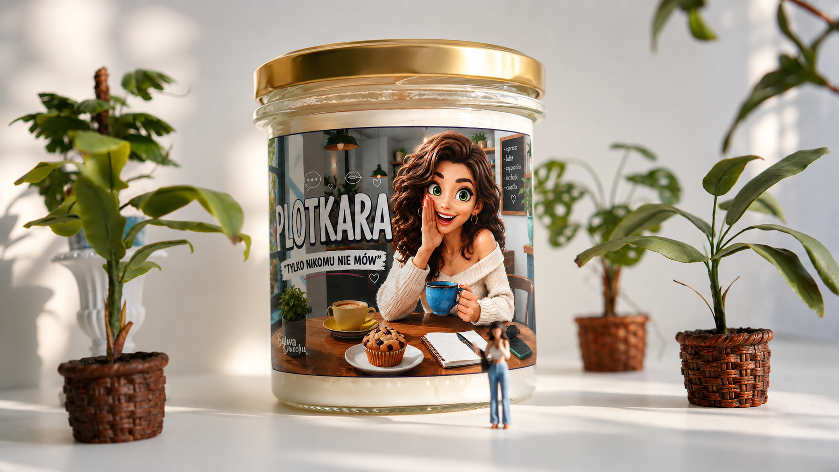 Świece z zabawnymi napisami dla kobiet od polskiej manufaktury.