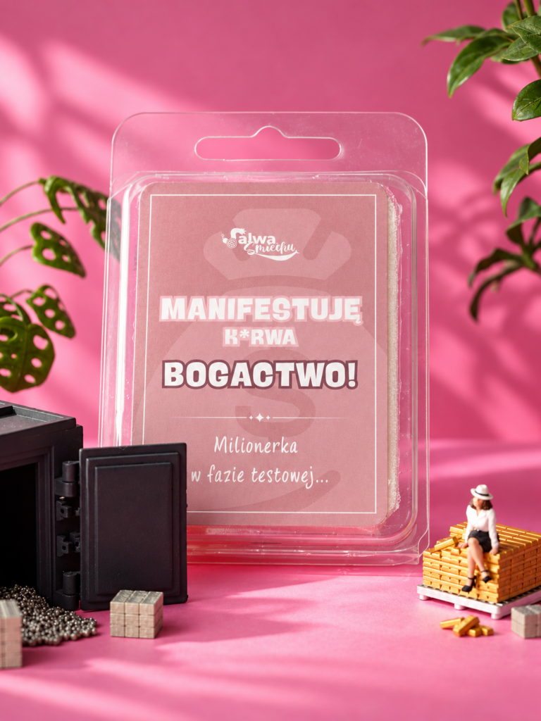 MANIFESTUJĘ K*RWA BOGACTWO! – sojowy wosk zapachowy