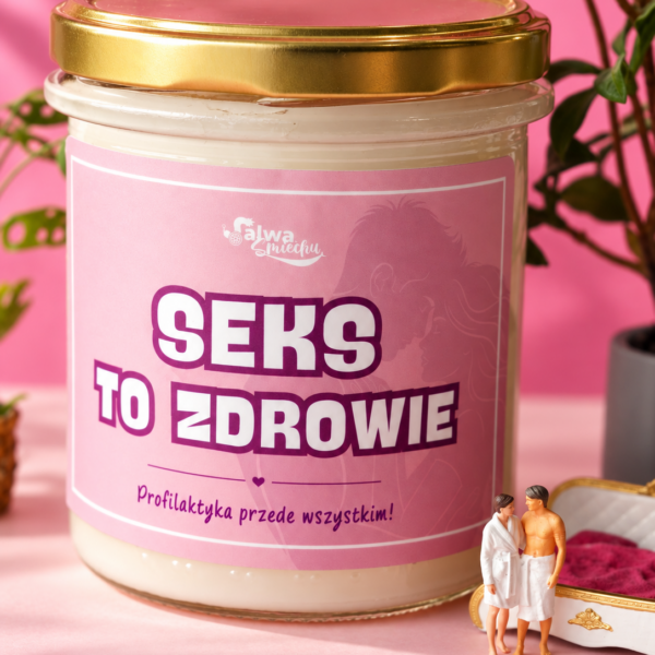 SEKS TO ZDROWIE - świeca sojowa 370 ml