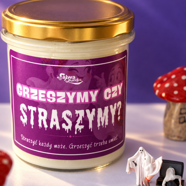 GRZESZYMY CZY STRASZYMY? - świeca sojowa 370 ml