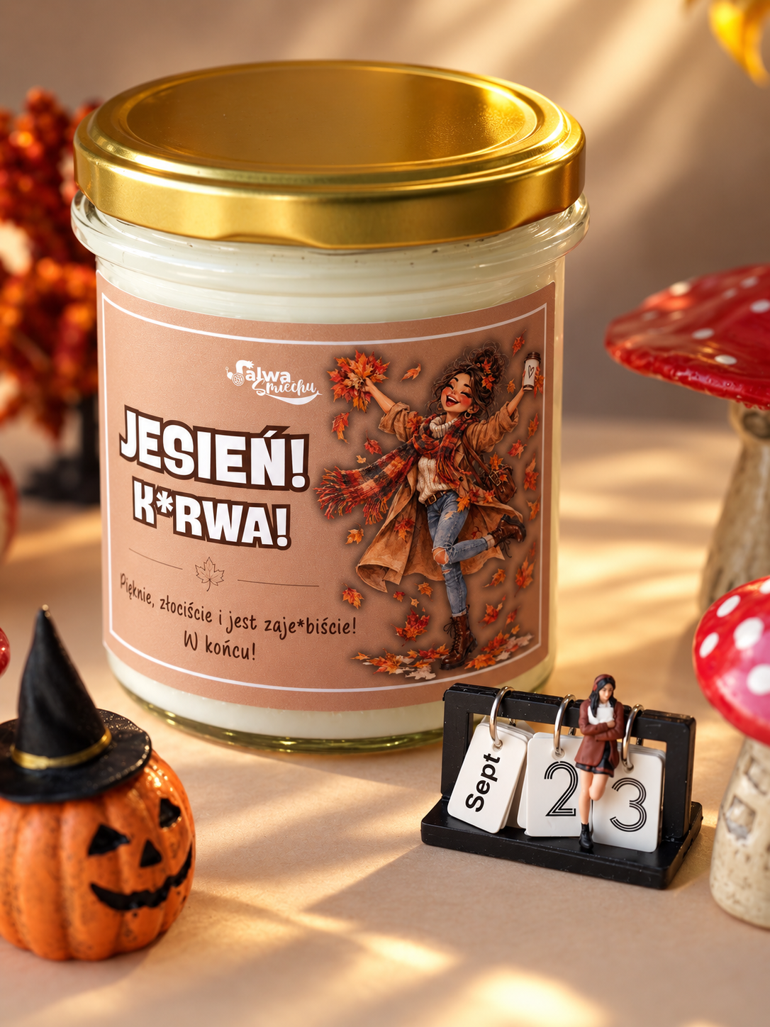 JESIEŃ! K*RWA! - świeca sojowa 370 ml