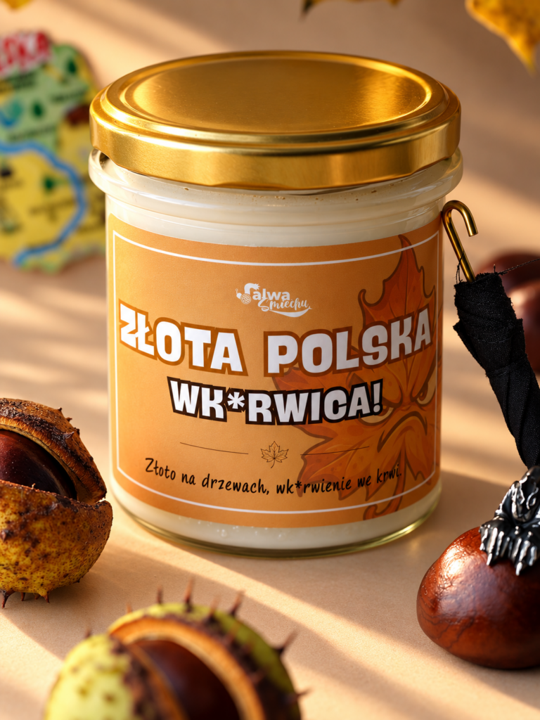 ZŁOTA POLSKA WK*RWICA! – świeca sojowa 370 ml